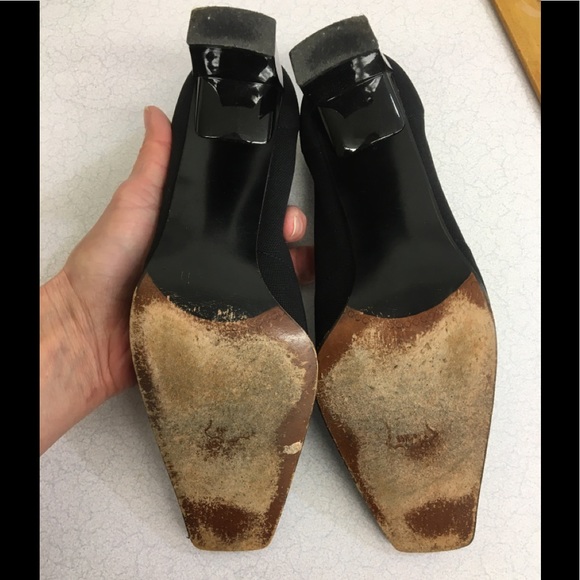 Elegant Stuart Weitzman vintage square toe heels - Picture 6 of 8